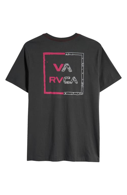 Shop Rvca Va All The Way Cotton Graphic T-shirt In Pirate Black