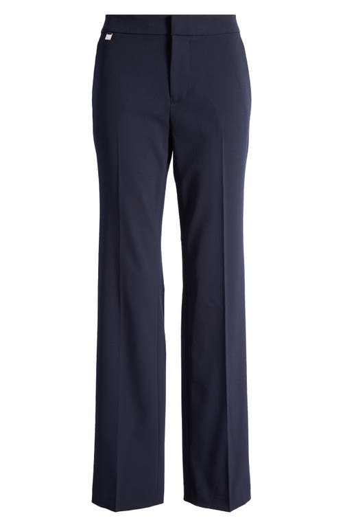 Shop Lauren Ralph Lauren Straight Leg Pants In Navy