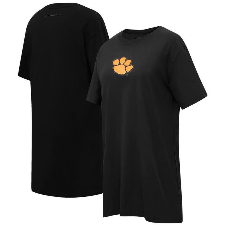 Shop Pro Standard Black Clemson Tigers Tonal Neutral Mini T-shirt Dress