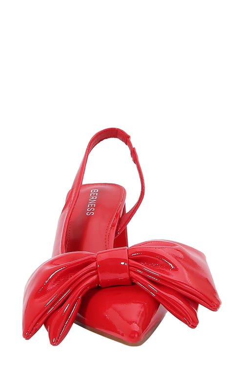 Berness Cynthia Pointed Toe Slingback Pump In Red