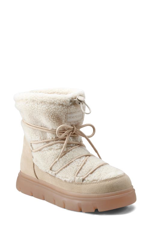 Shop Hunter Misty Waterproof Snow Bootie In Natural/beige