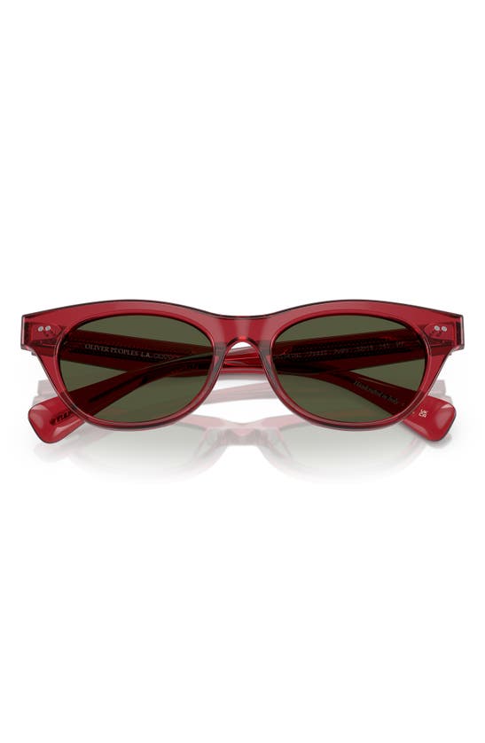 Shop Oliver Peoples Avelin 52mm Butterfly Sunglasses In Translucent Rust