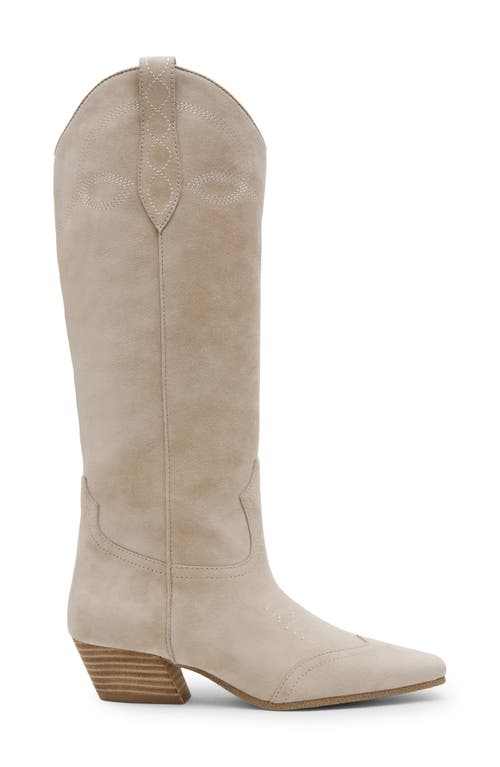 Shop Steve Madden Dollie Western Boot In Sand Suede