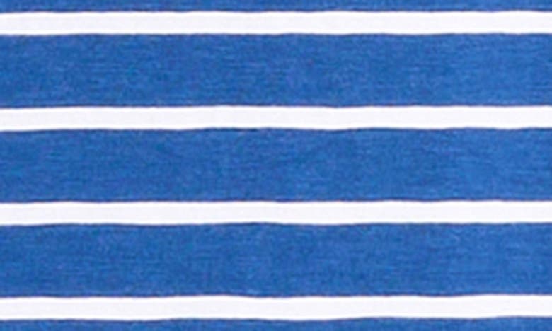 Shop Hatley Carlie Stripe Flutter Sleeve Shift T-shirt Dress In Blue Quartz