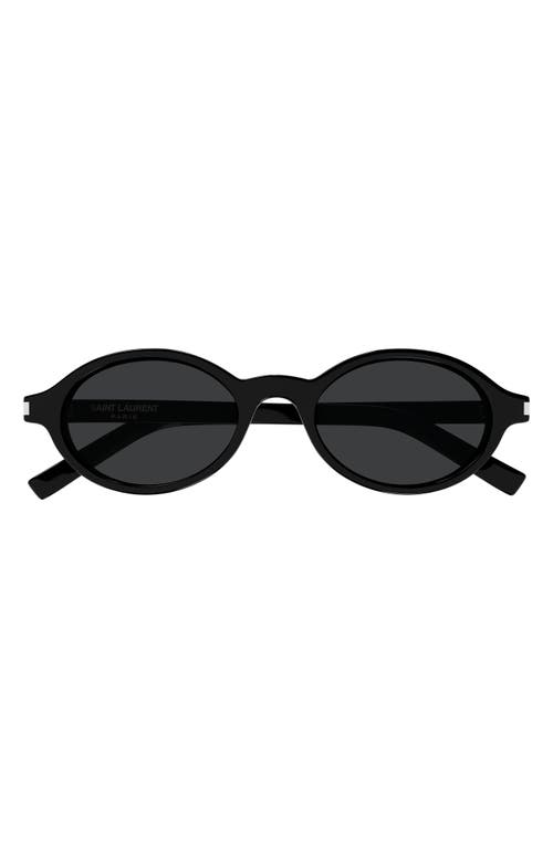 Shop Saint Laurent Jeanne 54mm Rectangular Sunglasses In Black