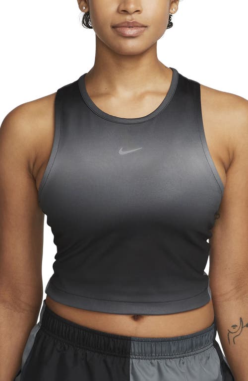 Nike Dri-FIT Swoosh Cropped Tank in Black at Nordstrom, Size Medium Regular