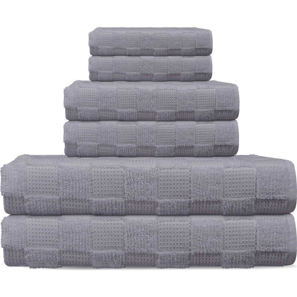 Brooks Brothers Pera 6-piece Turkish Cotton Towels In Silver