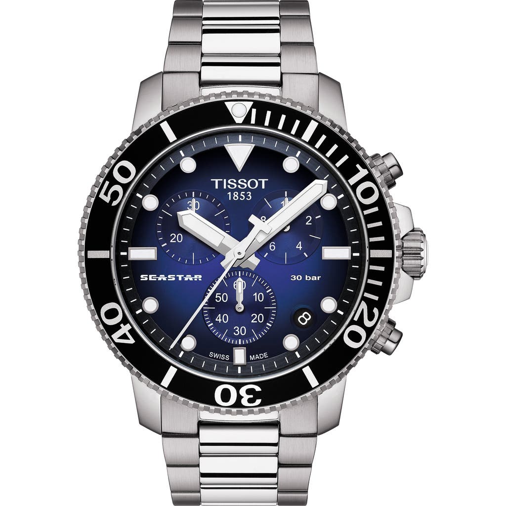 Tissot Seastar 1000 Chronograph Bracelet Watch, 45.5mm In Metallic