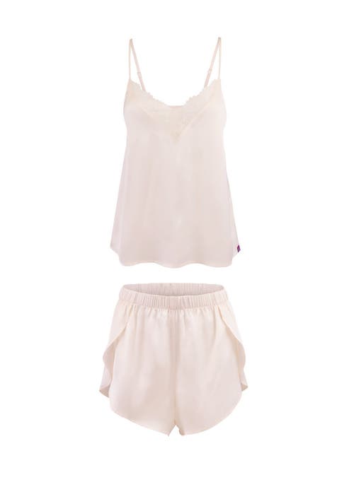 Shop Adore Me Linny Pajama Camisole & Shorts Set In Light White