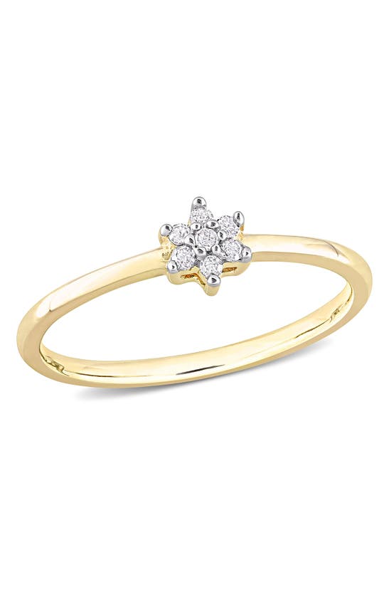 Delmar Diamond Accent Promise Ring In Yellow