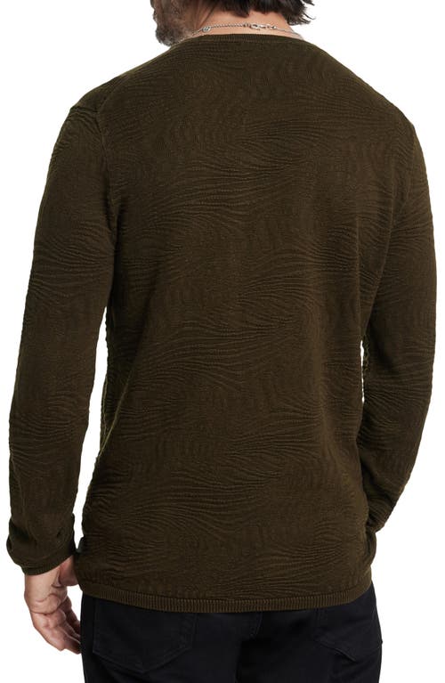 Shop John Varvatos Mercer Wave Long Sleeve T-shirt In Dark Brown