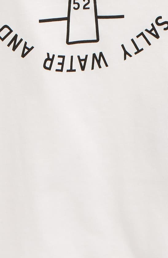 Shop Moncler Kids' Logo Cotton Graphic T-shirt In Silk White