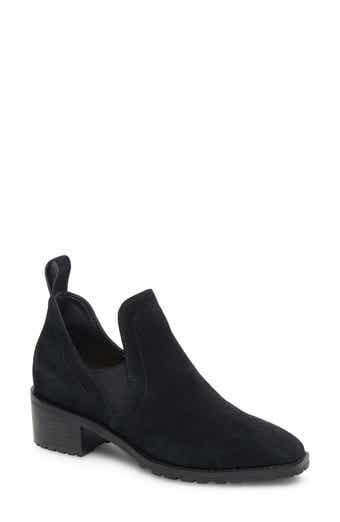 Sofft Carleigh Suede Rounded Stack Heel Peep Toe Shoes