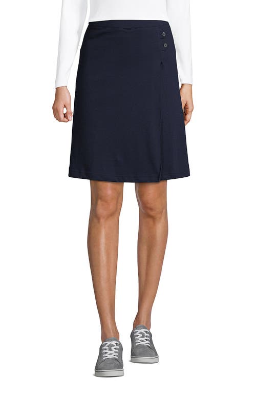 Shop Lands' End Knit Skort In Classic Navy