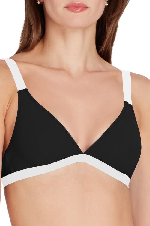 Shop Valimare St Barths Colorblock Bikini Top In Black