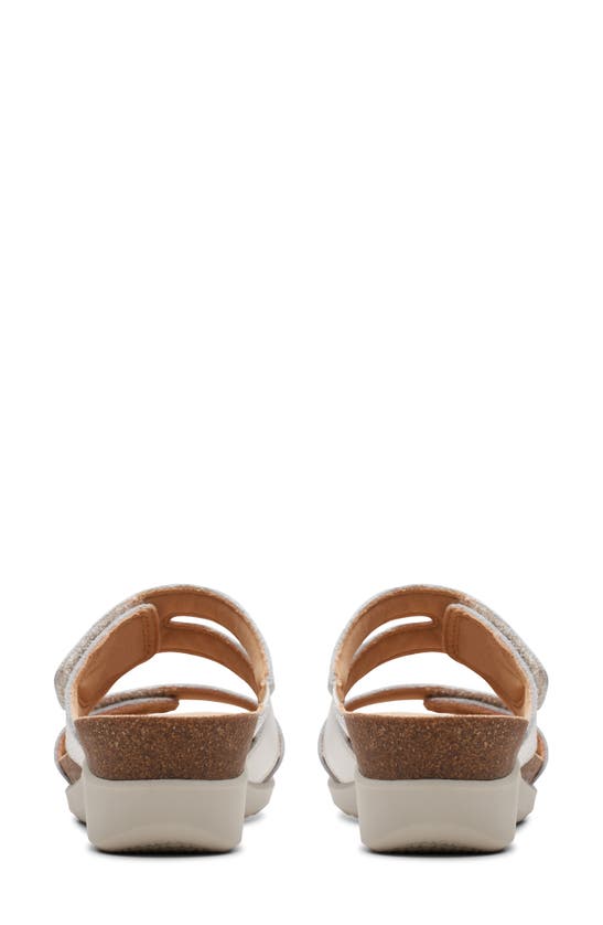 Shop Clarks ® Calenne Maye Wedge Sandal In White Leather