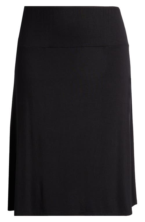 24seven Comfort Apparel A-line Skirt In Black