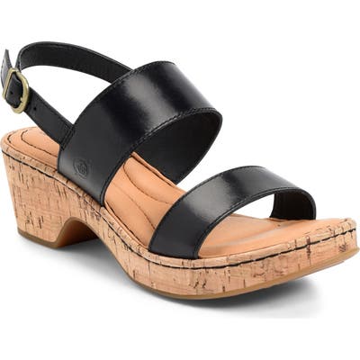 B?rn Atzel Block Heel Sandal, Black