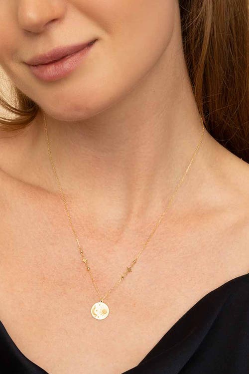 Shop Oradina 14k Yellow Gold Winter Solstice Pendant Necklace