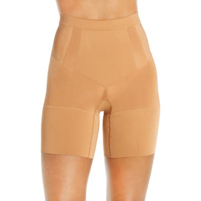 Spanx Oncore Mid Thigh Shorts, Beige