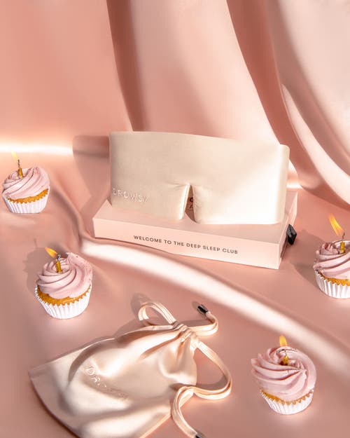 Drowsy Sleep Co . Silk Sleep Mask In Sunset Pink