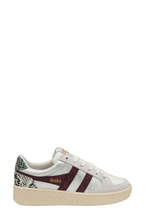 Shop Gola Super Slam Blaze Sneaker In White/plum/sage