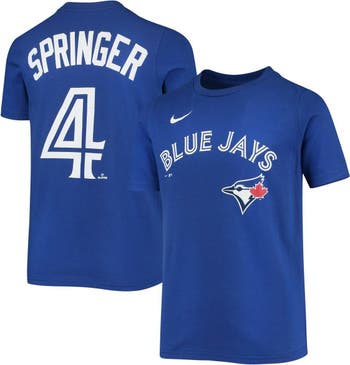Youth Toronto Blue Jays George Springer Nike Royal Player Name Number T- Shirt