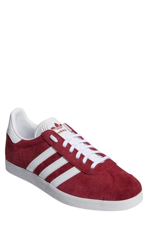 adidas Gazelle Sneaker Burgundy/White/Gold at Nordstrom,