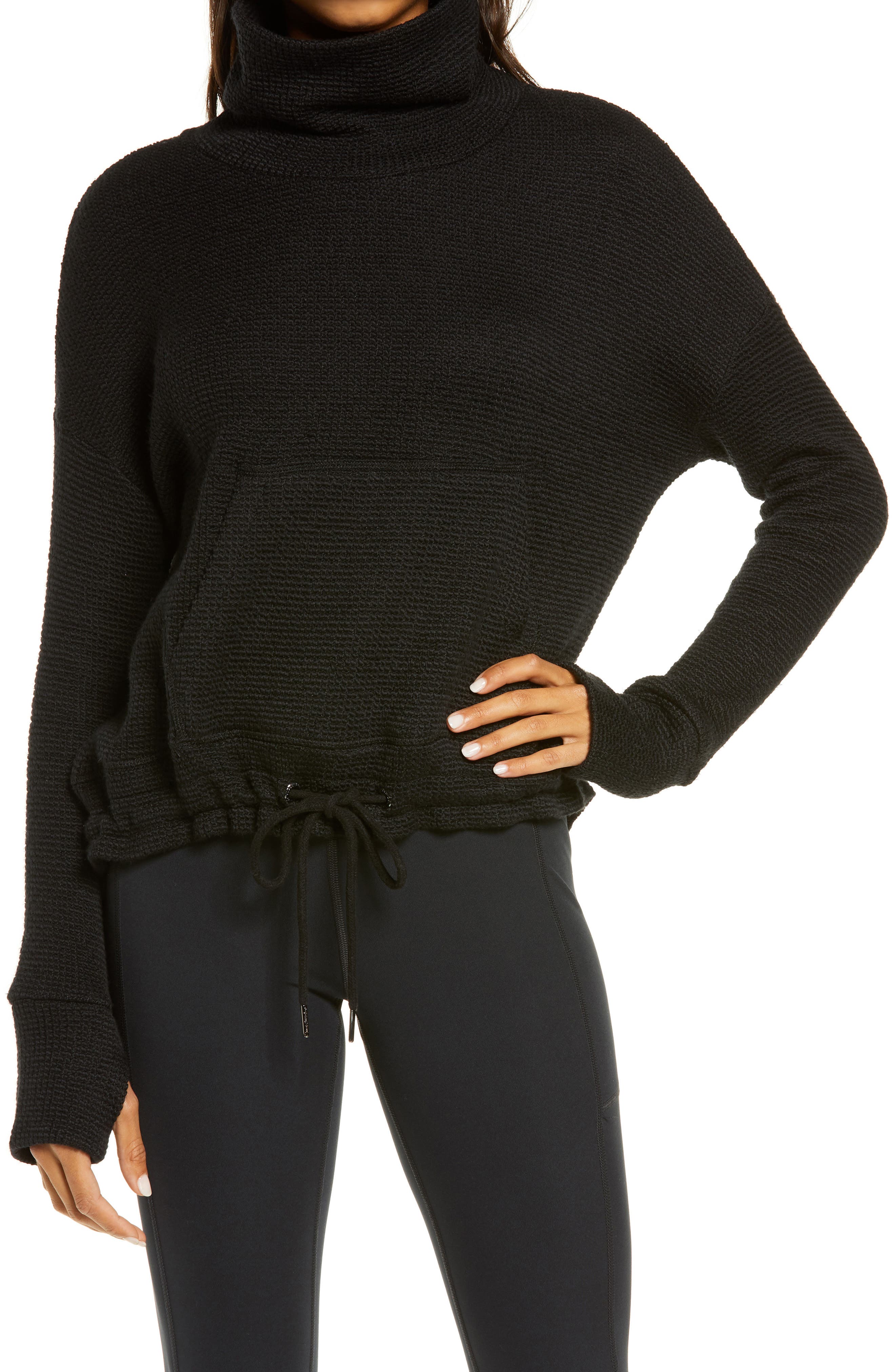 sweaty betty boucle funnel neck