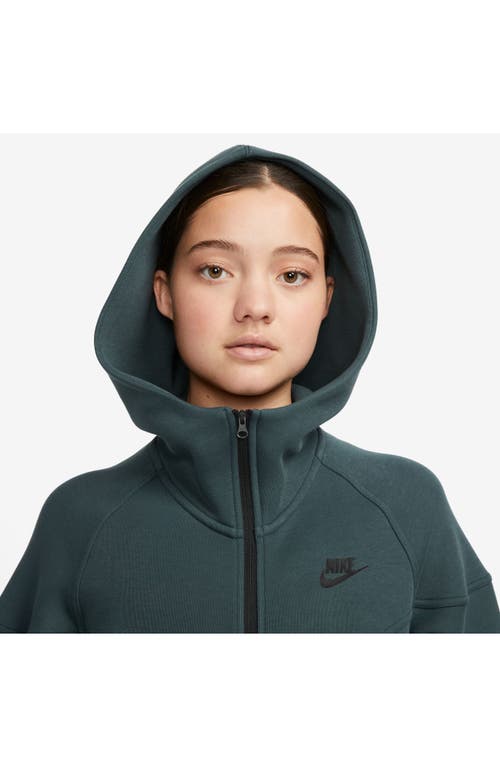 Shop Nike Sportswear Tech Fleece Windrunner Zip Hoodie In Deep Jungle/black