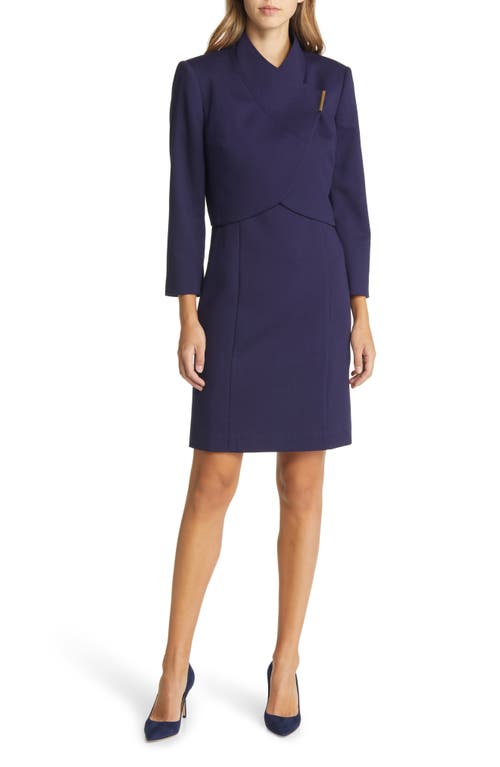 Tahari ASL Two Piece Crop Jacket & Sheath Dress at Nordstrom,