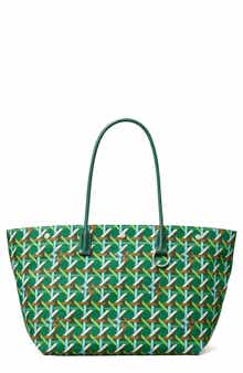 Tory Burch Small Canvas Basketweave Tote | Nordstrom