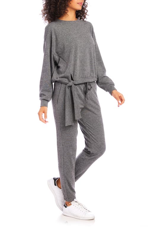 Shop Karen Kane Side Tie Knit Top In Heather