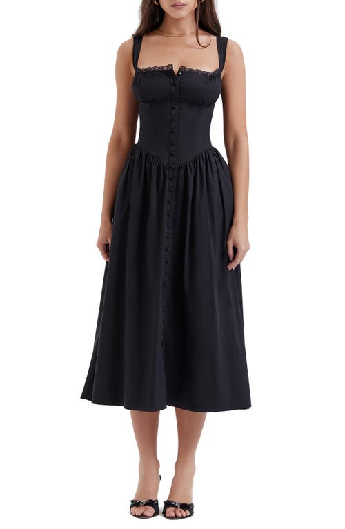 HOUSE OF CB Tatiana Corset Dress in Rich Brown | Smart Closet