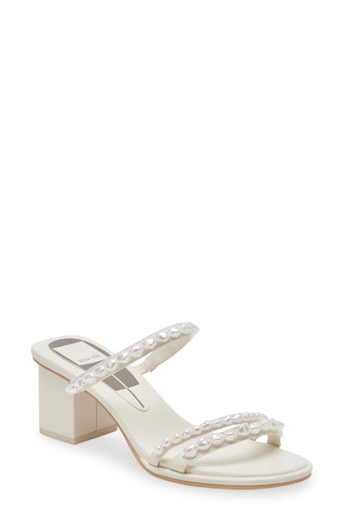 Dolce Vita Tinker Block Heel Sandal Vanilla Pearls at Nordstrom,