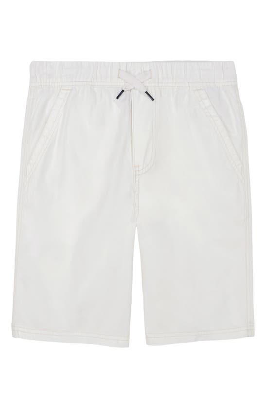Shop Tommy Hilfiger Kids' Cotton Pull-on Shorts In Fresh White