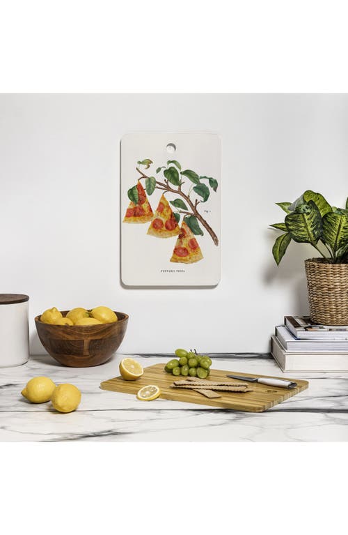 Deny Designs Pizza Plant Cutting Board In Multi Beige