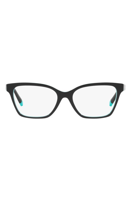 Tiffany & Co. 54mm Pillow Optical Glasses in Black Blue at Nordstrom