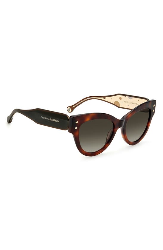 Shop Carolina Herrera 54mm Cat Eye Sunglasses In Havana / Brown Gradient