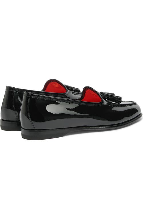 Santoni Women's Black Patent Leather Andrea Tassel Loafer In Black