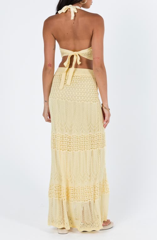 Princess Polly Xander Two-piece Halter Top & Maxi Skirt Set In Yellow