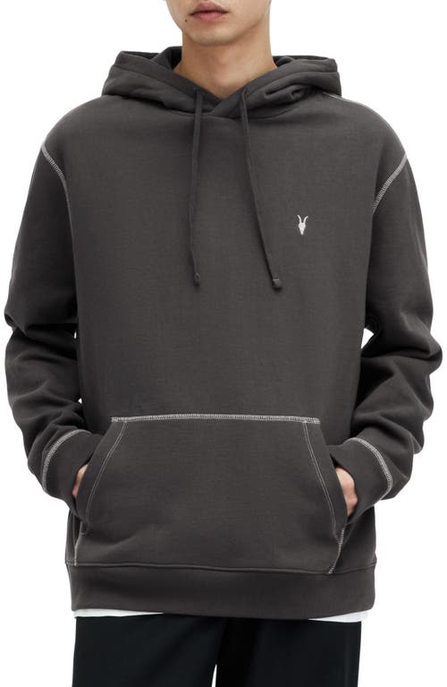 AllSaints Amir Pullover Hoodie Shaded Grey at Nordstrom,