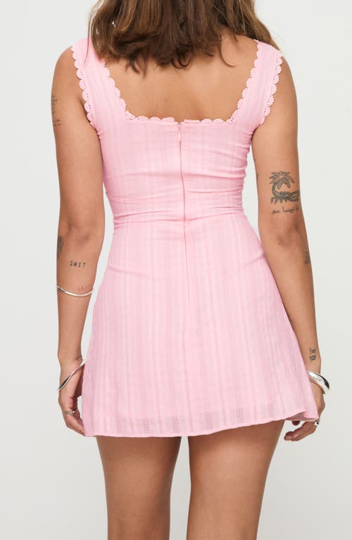 Princess Polly Dasha Fit & Flare Minidress In Pink
