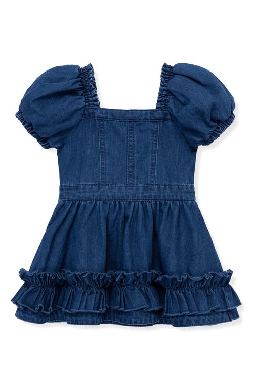 Shop Habitual Kids Denim Ruffle Dress In Indigo