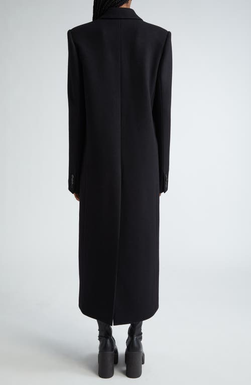 Shop Stella Mccartney Oversize Double Breasted Wool Coat In 1000 - Black