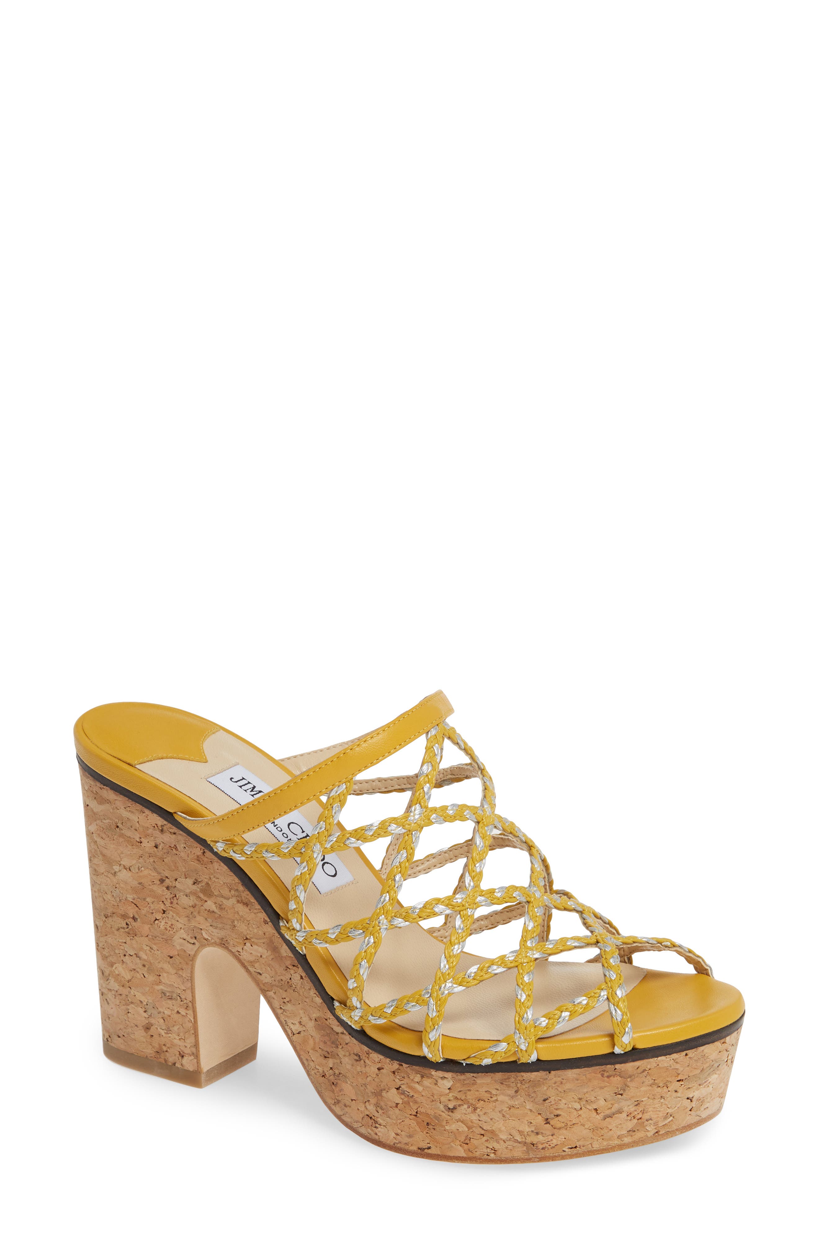 Jimmy Choo Dallina Platform Slide Sandal, Yellow