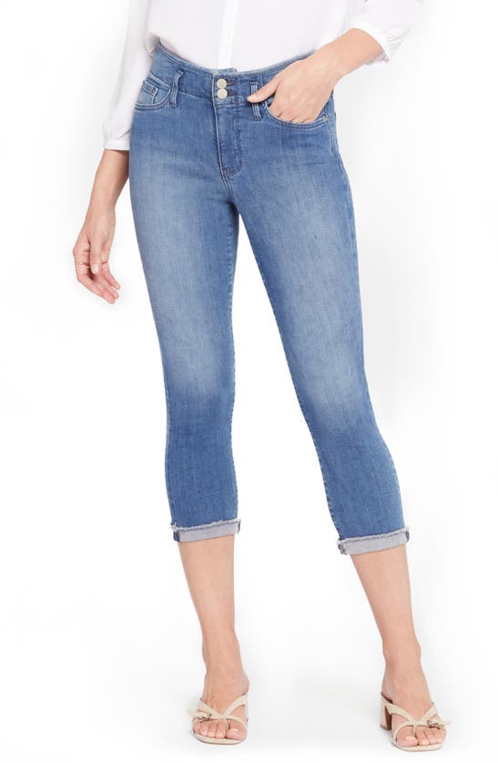 Nydj Chloe Hollywood Frayed Capri Jeans In Stargazer