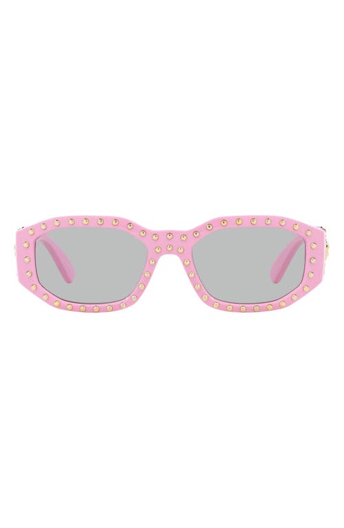 Biggie 53mm Round Sunglasses in Pink