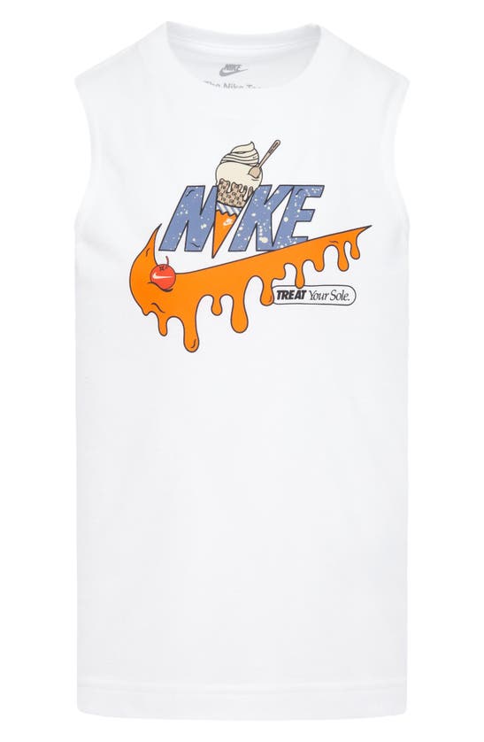 Shop Nike Kids' Futura Cone Graphic Tank In White