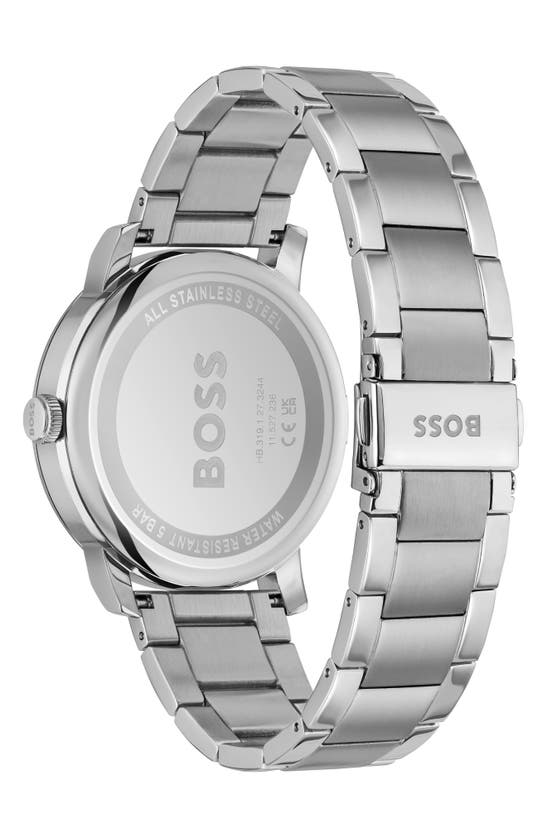 Shop Hugo Boss Contender Bracelet Watch, 44mm In Gray